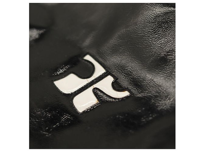 Courreges Courrèges Borsa in pelle verniciata nera Nero - vista 7