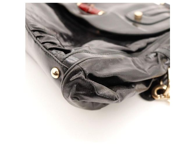 Gucci Borsa Bamboo in pelle nera Nero - vista 9