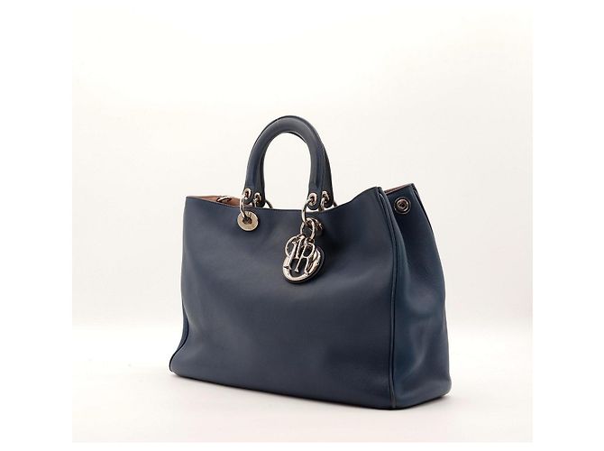 Borsa Christian Dior in pelle blu navy Blu scuro - vista 2