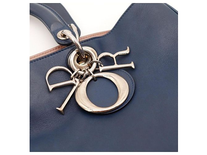 Borsa Christian Dior in pelle blu navy Blu scuro - vista 7