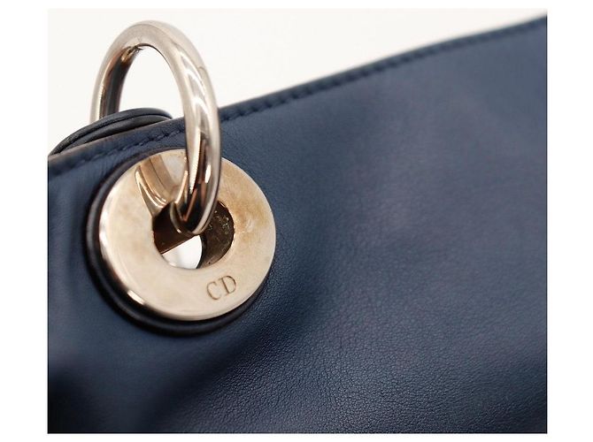 Borsa Christian Dior in pelle blu navy Blu scuro - vista 9