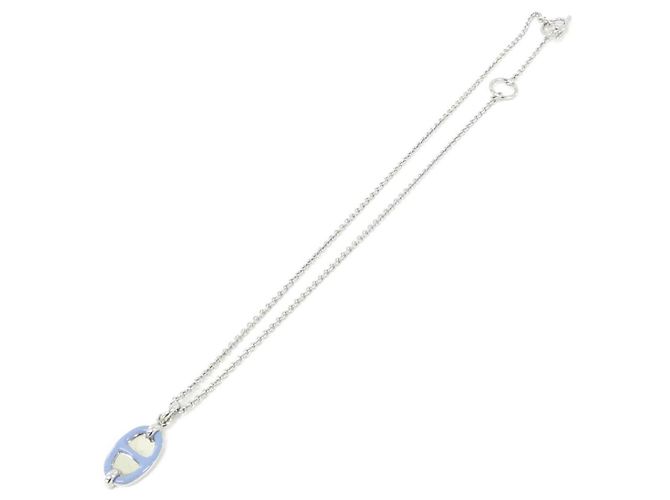 Hermès Hermes Mini Maillon PM 100053FP Halskette Blau - Ansicht 2