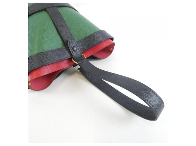 Hermès Borsa Hermes Muselière 2 Rosso Blu Verde chiaro - vista 6