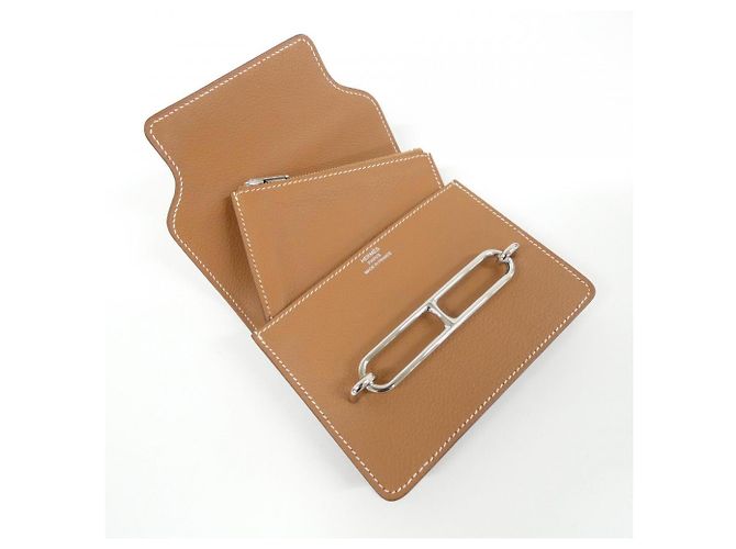 Hermès Monedero Hermes Luli Slim 082053CK Castaño - vista 4