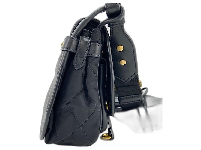 Bolsa de ombro Prada Corsaire em couro acolchoado Preto - vista 3