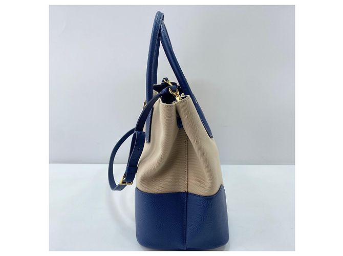 Prada Saffiano Double Bag Handtasche Medium Beige - Ansicht 5