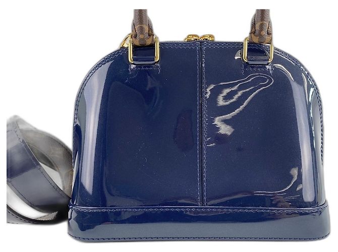 Borsa Louis Vuitton Alma Blu navy - vista 2