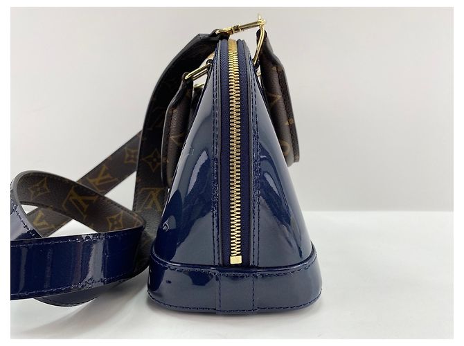 Borsa Louis Vuitton Alma Blu navy - vista 4