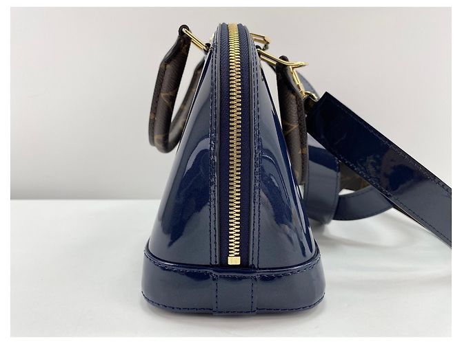 Borsa Louis Vuitton Alma Blu navy - vista 5