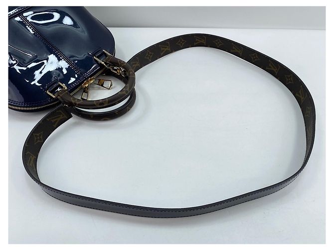 Borsa Louis Vuitton Alma Blu navy - vista 9