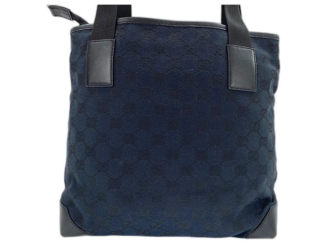 Borsa tote Gucci blu navy - vista 3