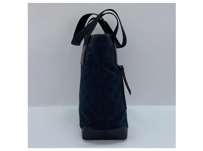 Borsa tote Gucci blu navy - vista 5