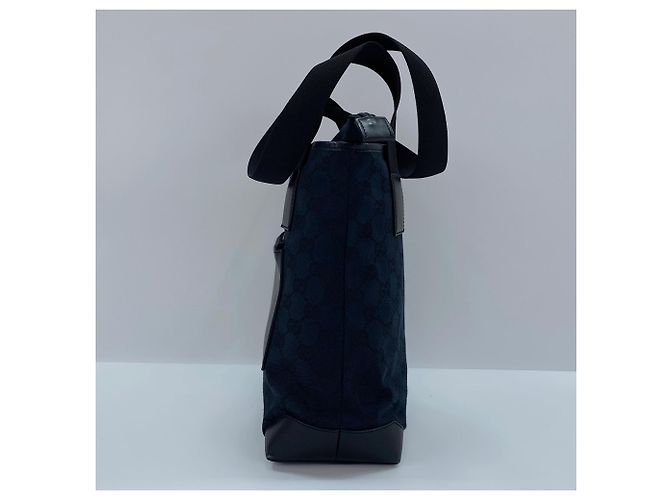 Borsa tote Gucci blu navy - vista 6