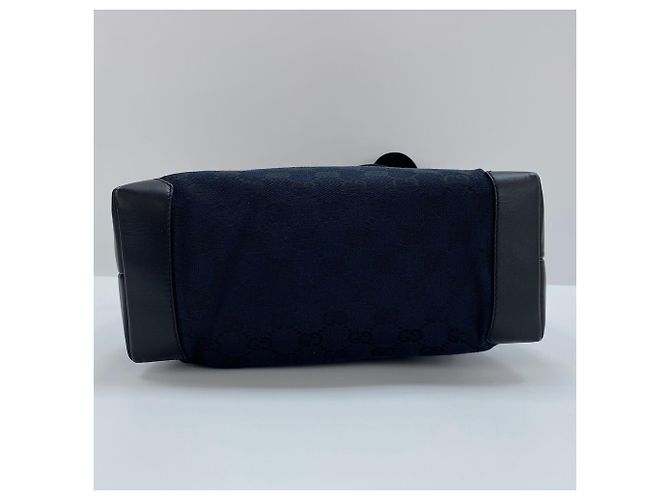 Borsa tote Gucci blu navy - vista 7