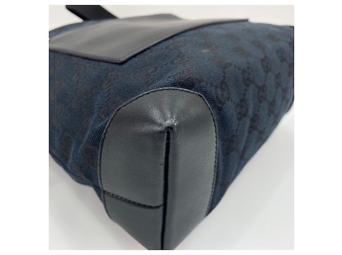 Borsa tote Gucci blu navy - vista 8