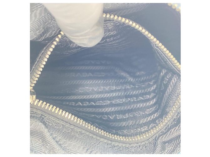 Prada Vitello Bobo Schultertasche Blau - Ansicht 11