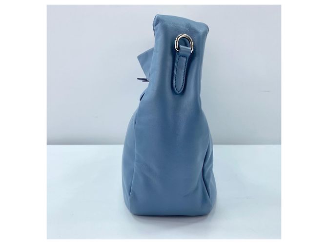 Prada Vitello Bobo Schultertasche Blau - Ansicht 5