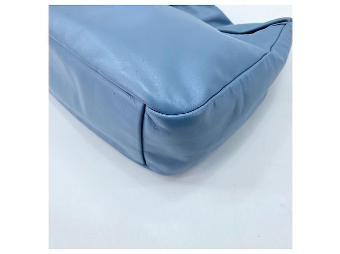 Prada Vitello Bobo Schultertasche Blau - Ansicht 9