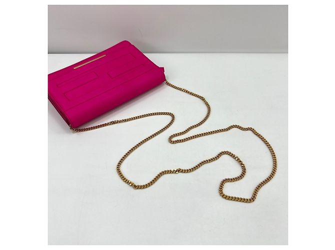 Fendi FF Logo Chain Wallet 2-Way Schultertasche Pink - Ansicht 10