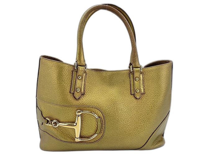 Borsa Gucci Horsebit oro D'oro - vista 2