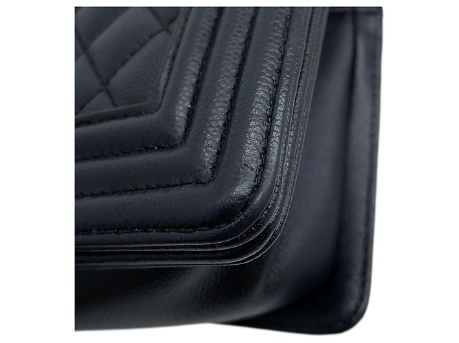 Boy Borsa a tracolla Chanel Matelassé con catena Nero - vista 8