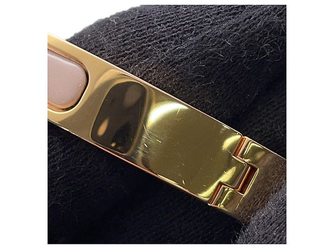 Hermès Hermes Chaine d'Ancre Mini Click PM Marron Glacé Pulsera Castaño Dorado - vista 10