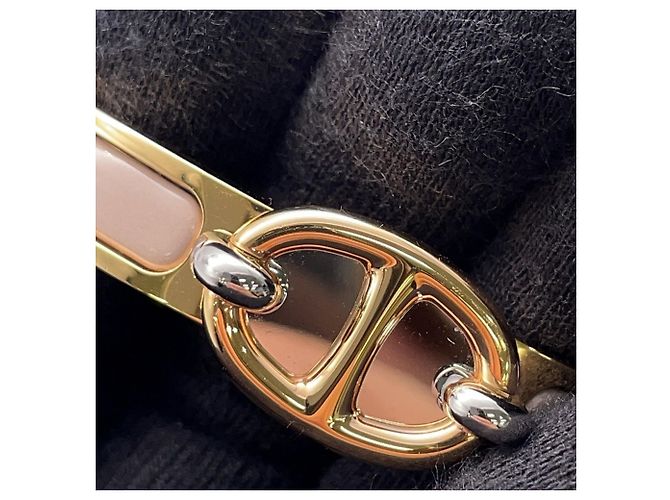 Hermès Hermes Chaine d'Ancre Mini Click PM Marron Glacé Pulsera Castaño Dorado - vista 11