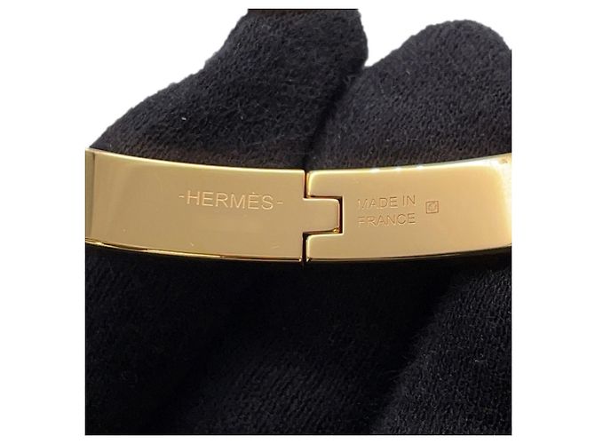 Hermès Hermes Chaine d'Ancre Mini Click PM Marron Glacé Pulsera Castaño Dorado - vista 12