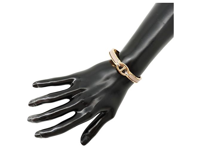 Hermès Hermes Chaine d'Ancre Mini Click PM Marron Glacé Pulsera Castaño Dorado - vista 4