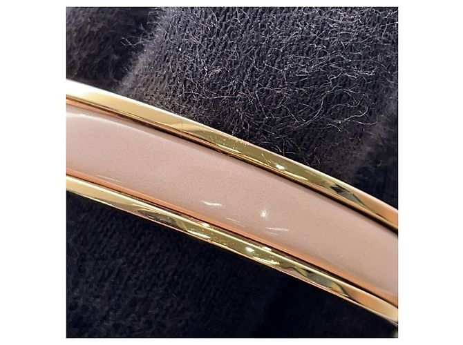Hermès Hermes Chaine d'Ancre Mini Click PM Marron Glacé Pulsera Castaño Dorado - vista 8