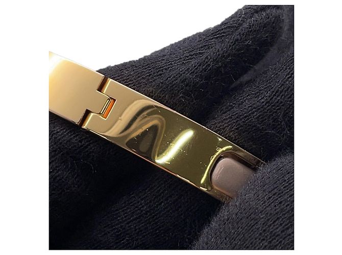 Hermès Hermes Chaine d'Ancre Mini Click PM Marron Glacé Pulsera Castaño Dorado - vista 9