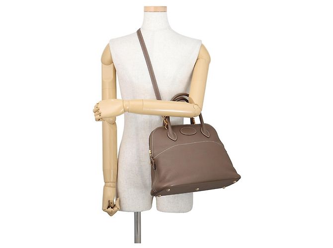 Hermès Borsa Hermes Bolide 31 - Etoupe Gray Taupe - vista 5