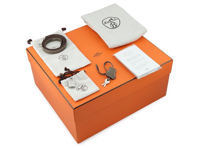 Hermès Borsa Hermes Bolide 31 in Etoupe Gray Taupe - vista 17