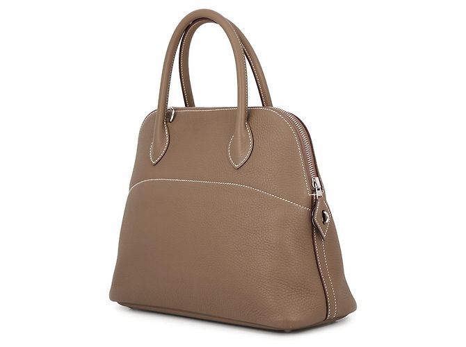 Hermès Borsa Hermes Bolide 31 in Etoupe Gray Taupe - vista 2