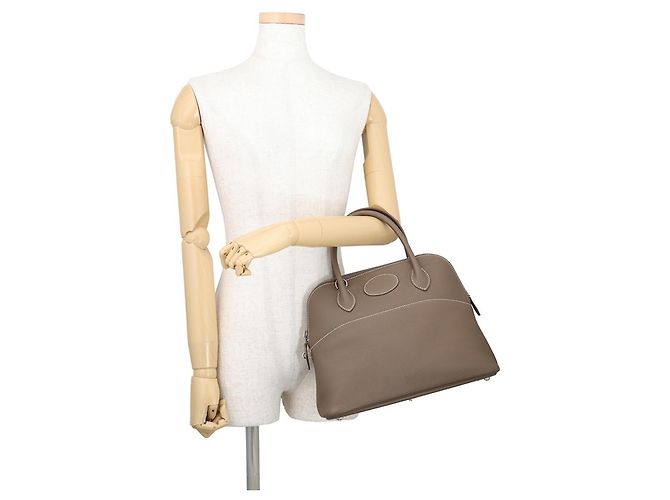 Hermès Borsa Hermes Bolide 31 in Etoupe Gray Taupe - vista 4