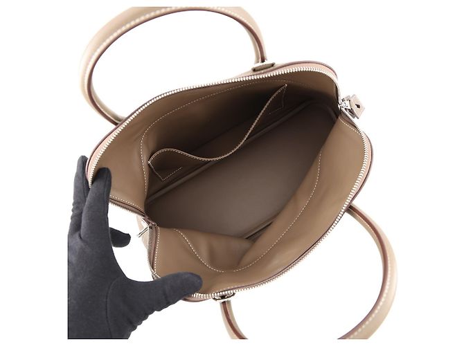 Hermès Borsa Hermes Bolide 31 in Etoupe Gray Taupe - vista 5