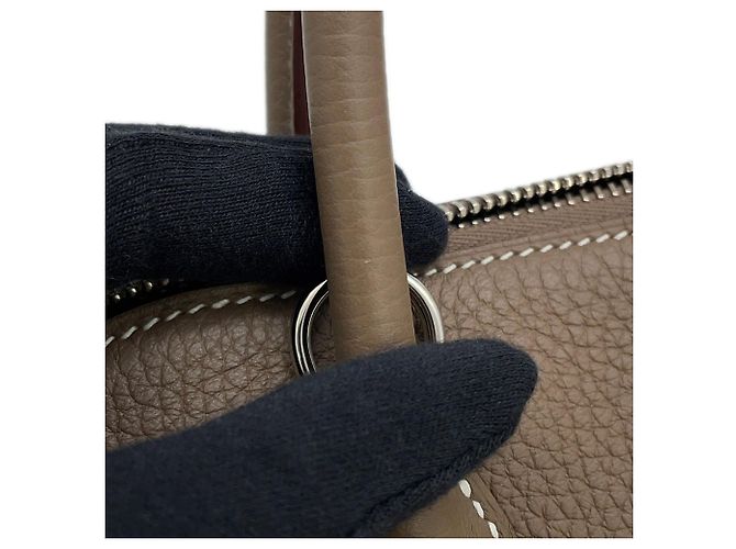 Hermès Borsa Hermes Bolide 31 in Etoupe Gray Taupe - vista 9