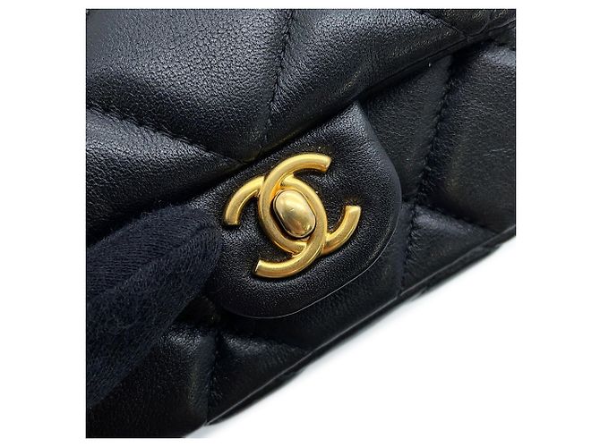 Timeless Borsa a tracolla Chanel Matelassé in agnello Nero - vista 11