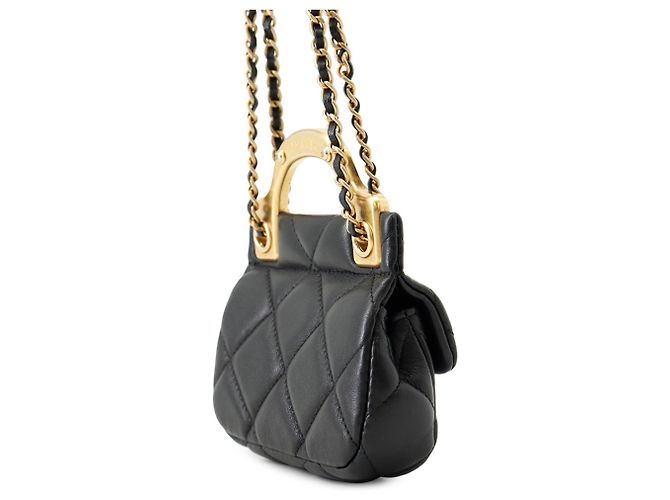 Timeless Borsa a tracolla Chanel Matelassé in agnello Nero - vista 2