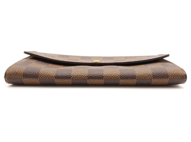 Louis Vuitton Portefeuille Sarah Damier Marrone - vista 5