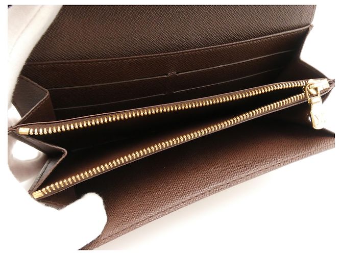 Louis Vuitton Portefeuille Sarah Damier Marrone - vista 6