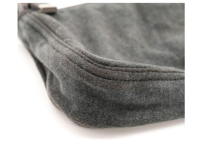 Borsa Fendi Baguette in cotone grigio - vista 9