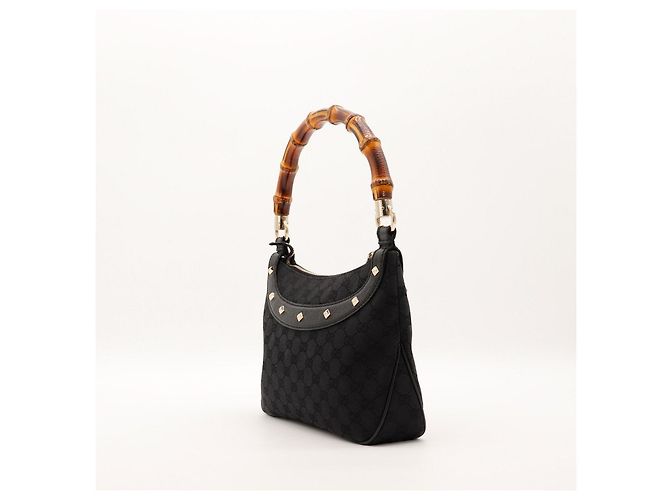 Bamboo Gucci Borsa Hobo con manico in bambù Nero - vista 2