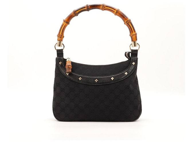 Bamboo Gucci Borsa Hobo con manico in bambù Nero - vista 3
