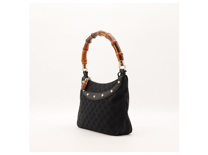 Bamboo Gucci Borsa Hobo con manico in bambù Nero - vista 4