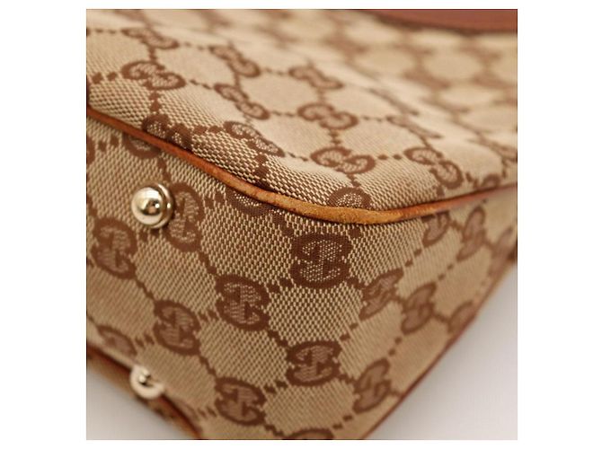 Bamboo Borsa a spalla Gucci GG Supreme manico bambù Marrone - vista 10