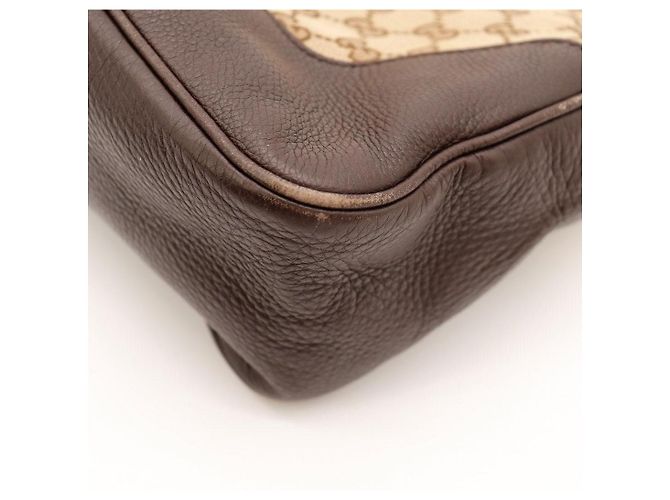 Borsa Hobo Gucci Bamboo Marrone Monogramma - vista 9