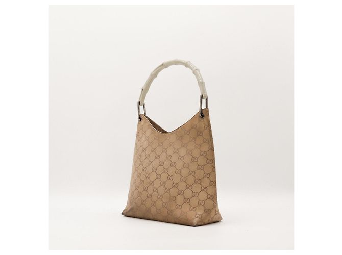 Borsa Hobo Gucci Bamboo Marrone - vista 2