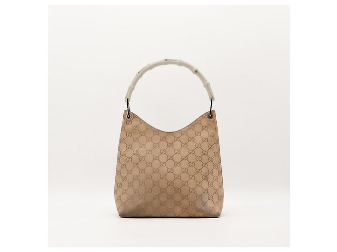 Borsa Hobo Gucci Bamboo Marrone - vista 3