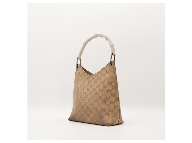 Borsa Hobo Gucci Bamboo Marrone - vista 4